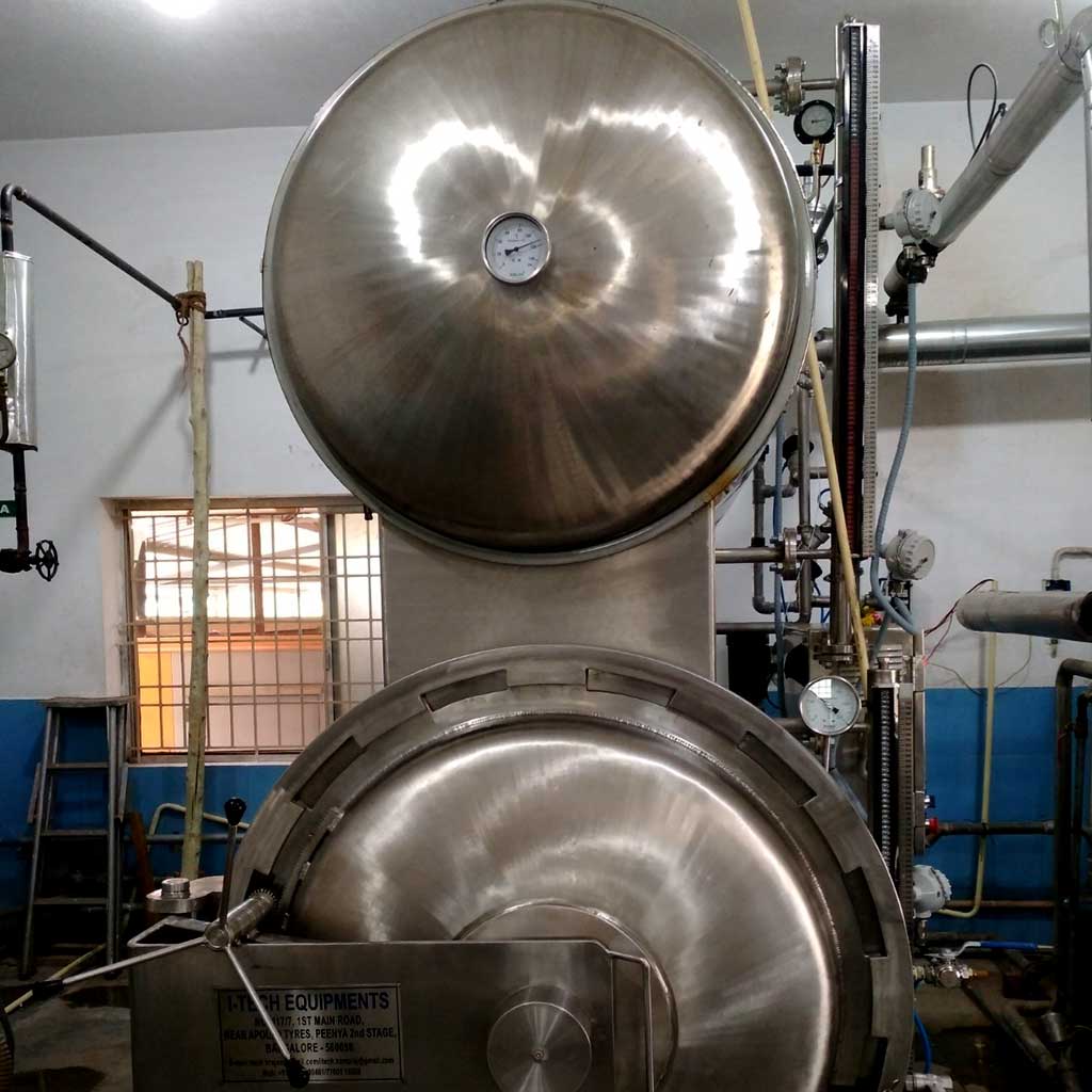 Horizontal Water Immersion Retort - Industrial food processing sterilization system